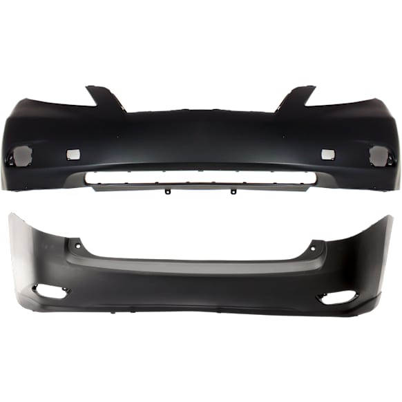 Front and Rear Primed Bumper Cover