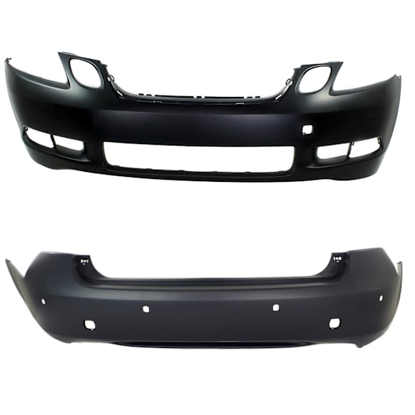 Front and Rear Primed Bumper Cover