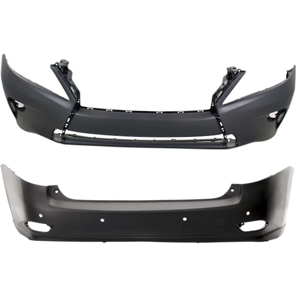 Front and Rear Primed Bumper Cover Base
