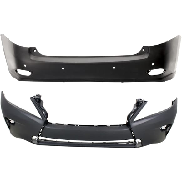 Front and Rear Primed Bumper Cover Base, CAPA Certified