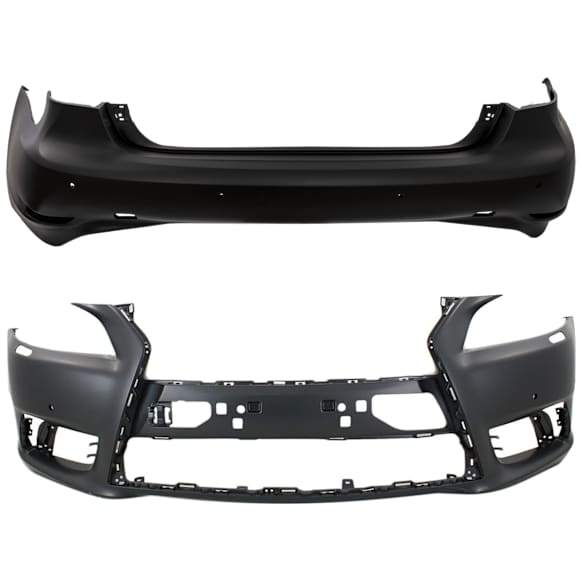 Front and Rear Primed Bumper Cover L