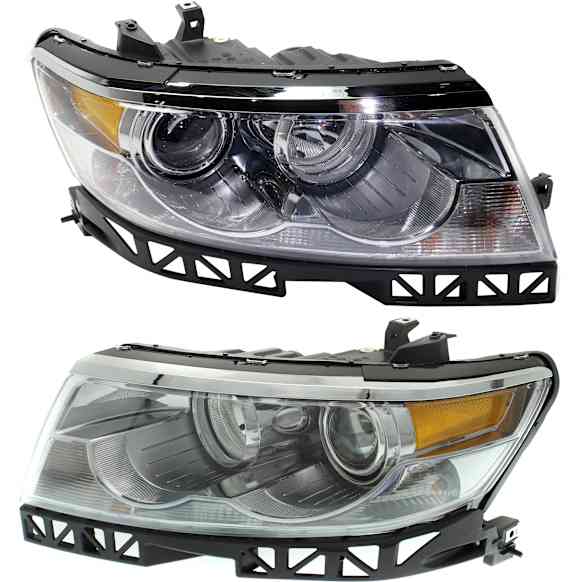 2008 Lincoln MKZ - Driver and Passenger Side Headlights, with Bulbs, Halogen, Not For Models with HID Headlights, CAPA Certified