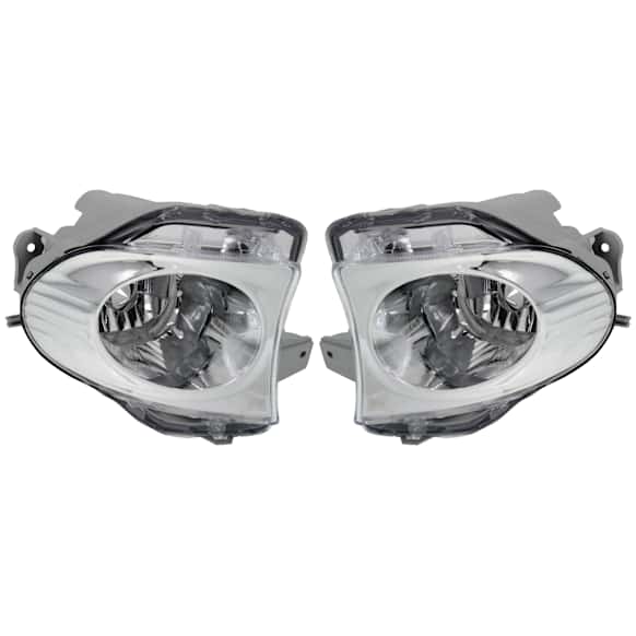 Front, Driver and Passenger Side Fog Lights, Without Bulb(s), Halogen, CAPA CERTIFIED
