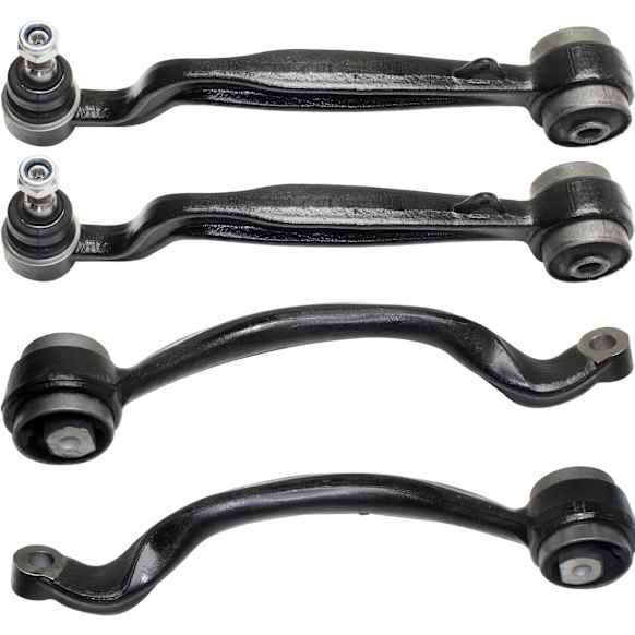 Front, Driver and Passenger Side, Upper and Lower, Frontward Control Arms