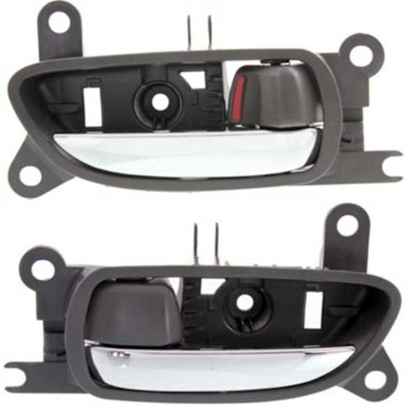 2006-2015 Lexus IS250 - Front, Driver and Passenger Side Interior Door Handles, Gray bezel with chrome lever, With door lock button