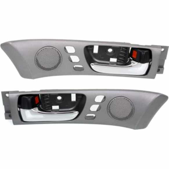 2004-2006 Lexus ES330 - Front, Driver and Passenger Side Interior Door Handles, Gray bezel with chrome lever, With door lock button, With Memory Adjust System