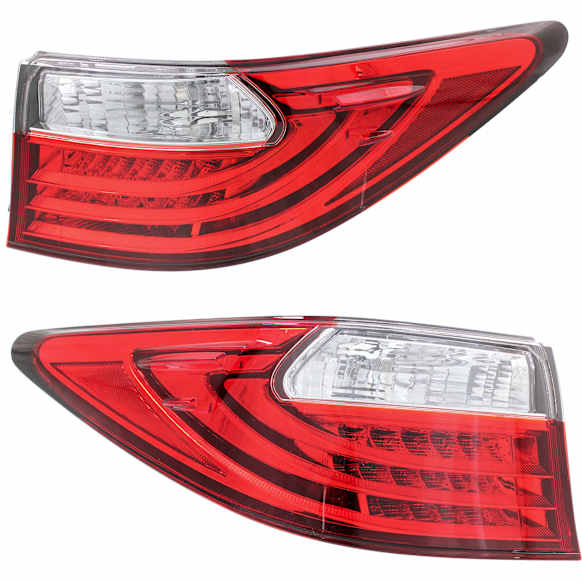 Driver and Passenger Side, Outer Tail Lights, without Bulb, Halogen, Mounts on Body, CAPA Certified