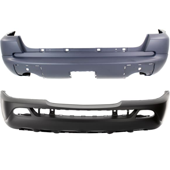 Front and Rear Primed Bumper Cover