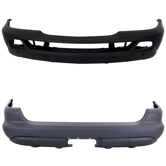 Front and Rear Primed Bumper Cover