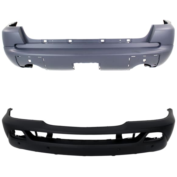 Front and Rear Primed Bumper Cover