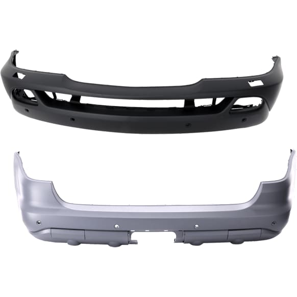 Front and Rear Primed Bumper Cover