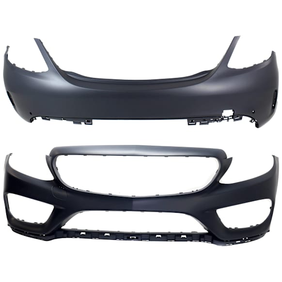 Front and Rear Primed Bumper Cover