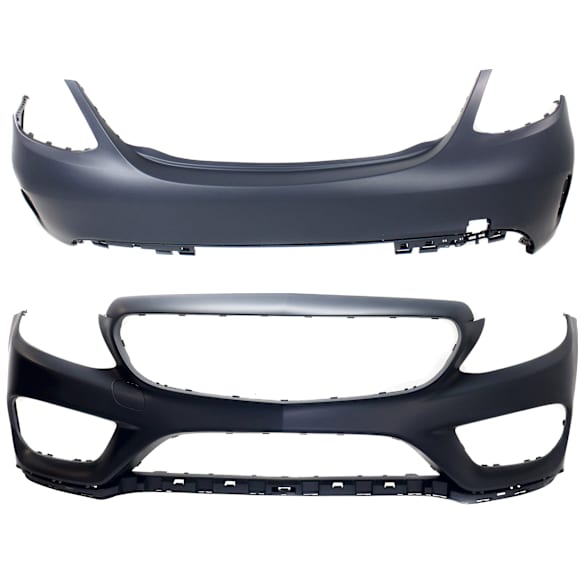 Front and Rear Primed Bumper Cover