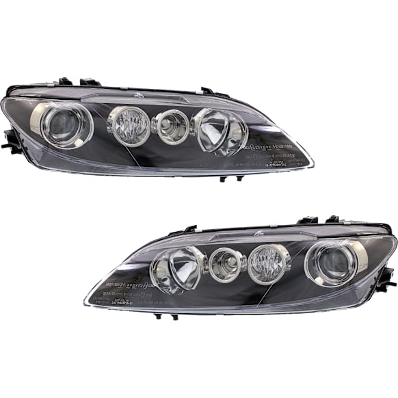 Driver and Passenger Side Headlights, without Bulbs, HID/Xenon, without HID Kit, without Turbo