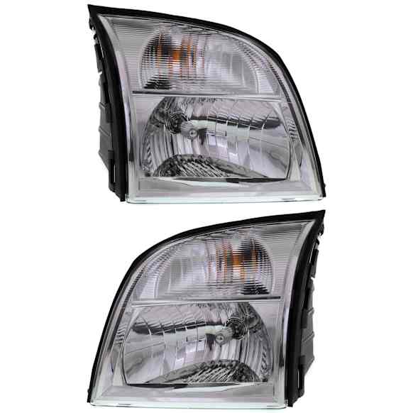 Driver and Passenger Side Halogen Headlight, With bulb(s), OE Replacement
