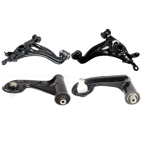 Front, Driver and Passenger Side, Upper and Lower Control Arm