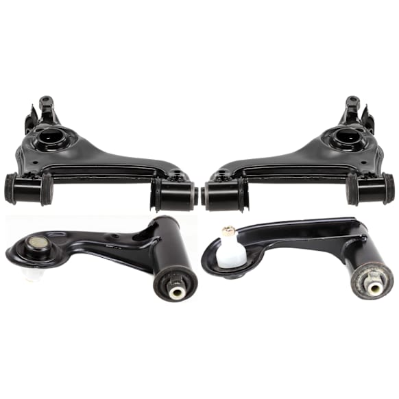 Front, Driver and Passenger Side, Upper and Lower Control Arm