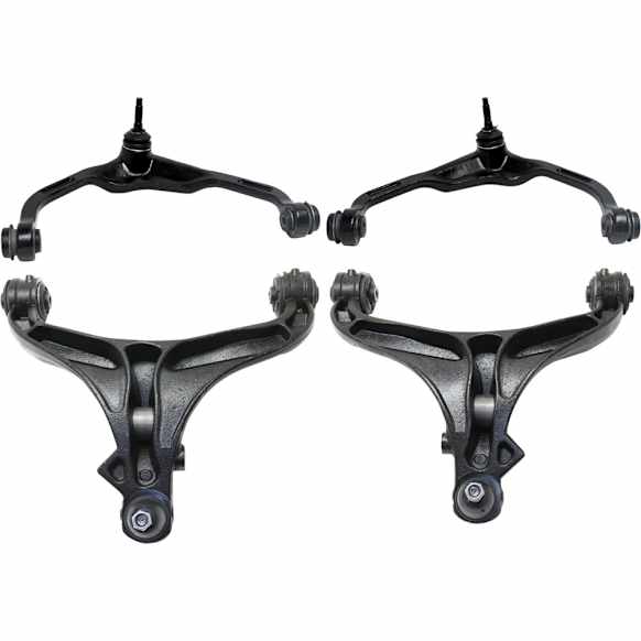 Front, Driver and Passenger Side, Upper and Lower Control Arms