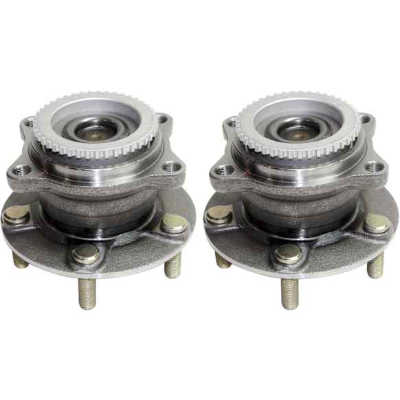 2-Wheel Set Rear, Driver and Passenger Side Wheel Hubs, With Bearing, 43-teeth tone ring; 3.27 in. ABS Tone Ring Diameter, FWD