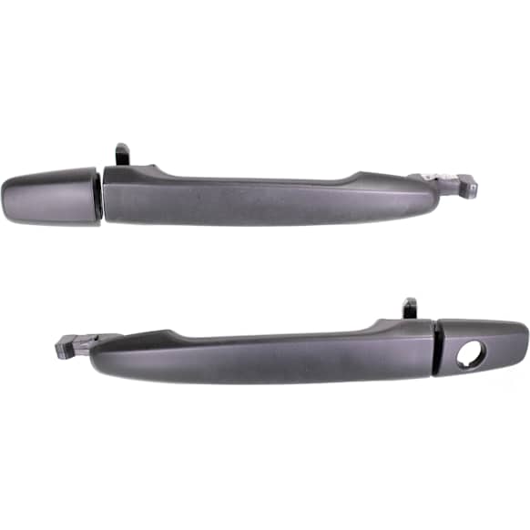 Front, Driver and Passenger Side Exterior Door Handles, Primed, Driver Side - With Key Hole; Passenger Side - Without Key Hole