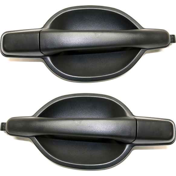Rear, Driver and Passenger Side Textured Black Exterior Door Handle, Without Key Hole, Sport Utility