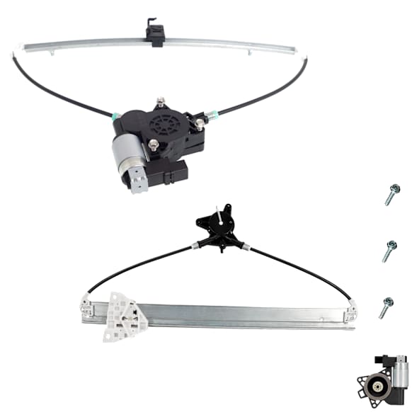 Front And Rear, Passenger Side Power Window Regulator, With Motor