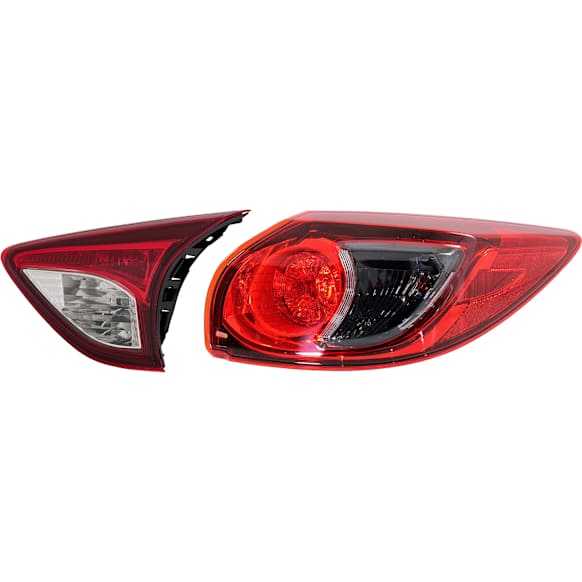 Passenger Side, Inner and Outer Halogen Tail Light, With bulb(s), OE Replacement