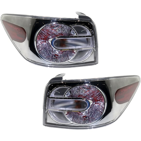 Driver and Passenger Side Halogen Tail Light, With bulb(s), OE Replacement