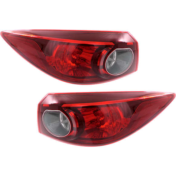 Driver and Passenger Side, Outer Halogen Tail Light, With bulb(s), OE Replacement, CAPA Certified