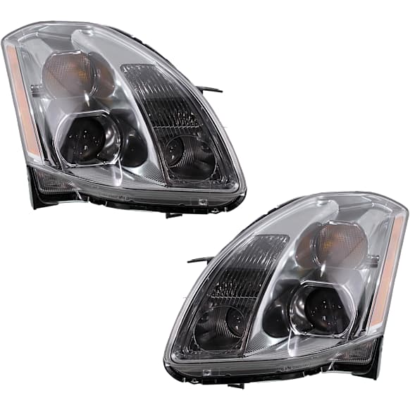 Driver and Passenger Side Headlights, with Bulbs, HID/Xenon, with HID Bulbs and ballast