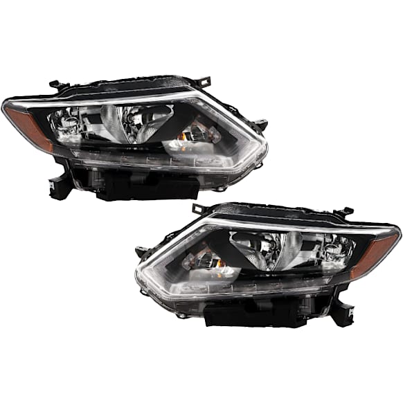 Driver and Passenger Side Headlight, with Bulbs, Halogen, (SL Model, Without Premium Package)/(S, SV Models), CAPA CERTIFIED