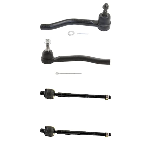 Front, Driver and Passenger Side, Inner and Outer Tie Rod End