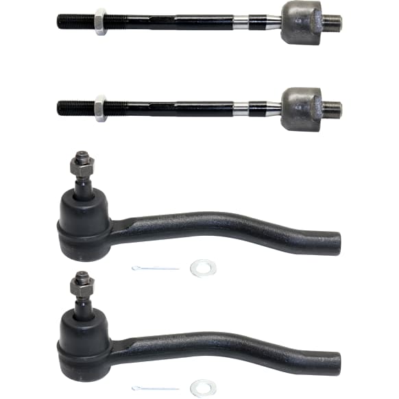 Front, Driver and Passenger Side, Inner and Outer Tie Rod End