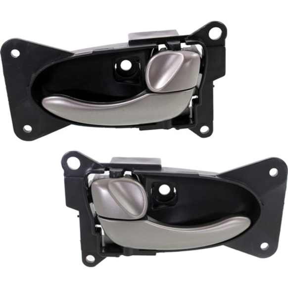 2002-2005 Nissan Altima - Front or Rear, Driver and Passenger Side Black bezel with silver lever Interior Door Handle, With door lock button, Sedan