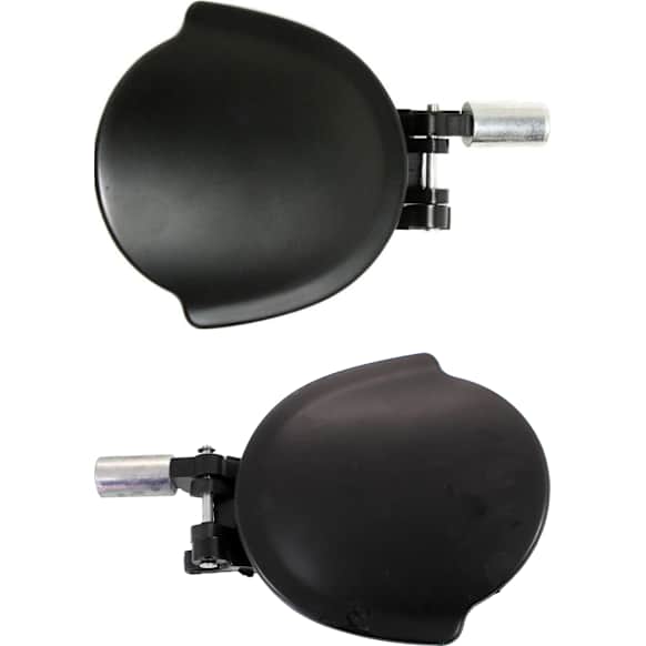 Front, Driver and Passenger Side Primed Exterior Door Handle, Without Key Hole