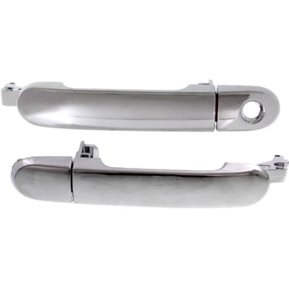 Front or Rear, Driver and Passenger Side Exterior Door Handles, Chrome, Front Driver Side - With Key Hole; Front Passenger Side or Rear Driver or Passenger Side - Without Key Hole