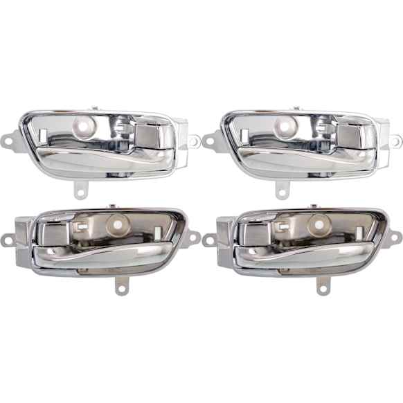 Front and Rear, Driver and Passenger Side Interior Door Handles, Chrome, With door lock button