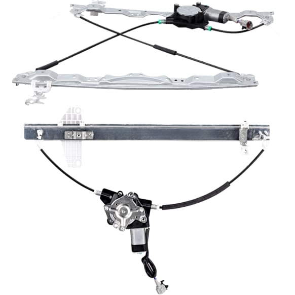 Front And Rear, Driver Side Power Window Regulator, With Motor