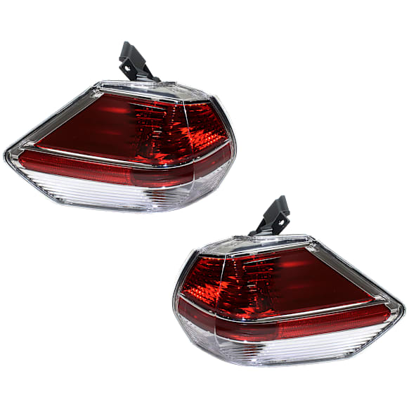 Driver and Passenger Side, Outer Halogen Tail Light, With bulb(s), OE Replacement