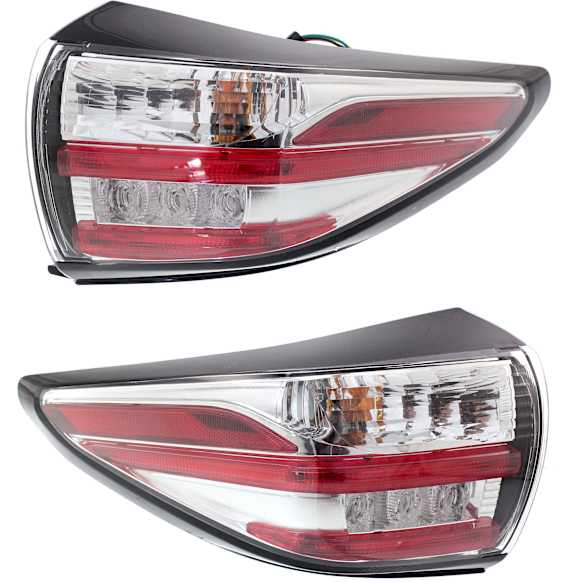 Driver and Passenger Side, Outer Tail Lights, with Bulbs, Halogen, Mounts on Body, CAPA CERTIFIED