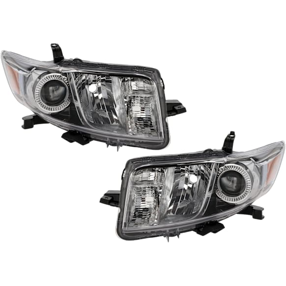 Driver and Passenger Side Halogen Headlight, Without bulb(s), OE Replacement, CAPA Certified