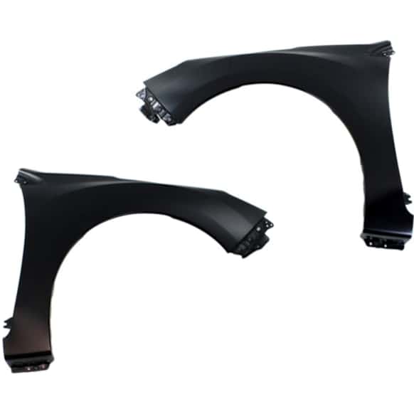 Front, Driver and Passenger Side Fenders, Without turn signal light hole, CAPA CERTIFIED