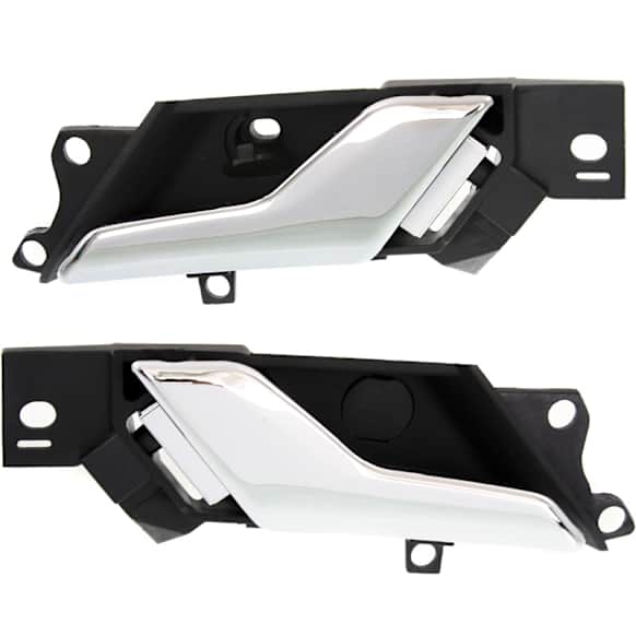 Front or Rear, Driver and Passenger Side Interior Door Handles, Chrome, Without Door Lock Hole