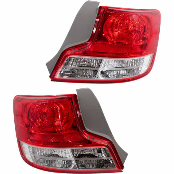 Driver and Passenger Side Halogen Tail Light, Without bulb(s), OE Replacement