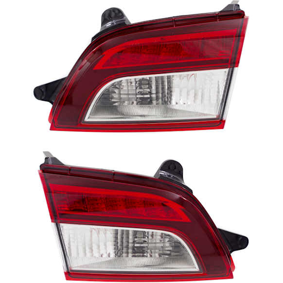 Driver and Passenger Side, Inner Tail Lights, with Bulbs, Halogen, Mounts on Liftgate