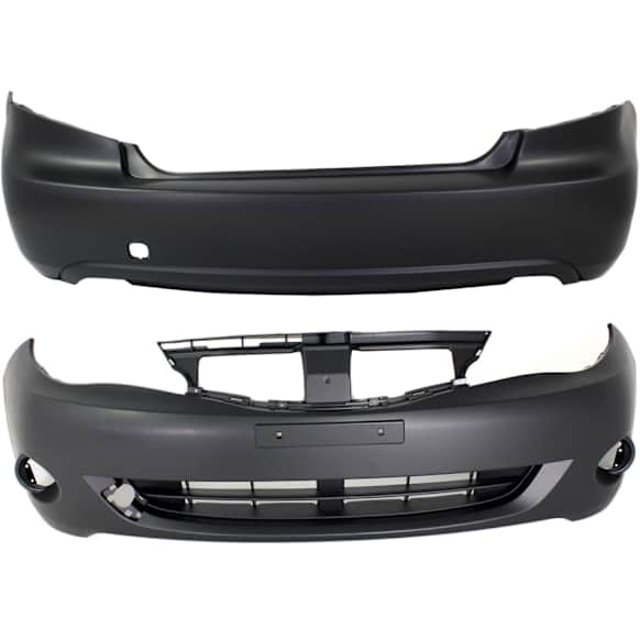 Sedan Front and Rear Primed Bumper Cover