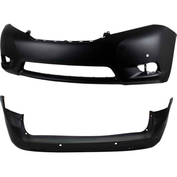 Front and Rear Primed Bumper Cover