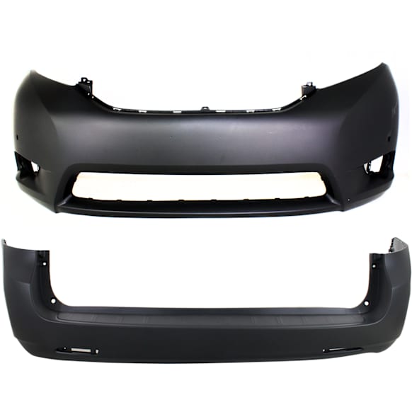Front and Rear Primed Bumper Cover, CAPA Certified
