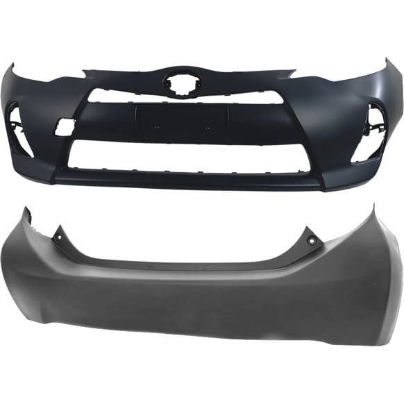 Front and Rear Primed Bumper Cover CAPA Certified