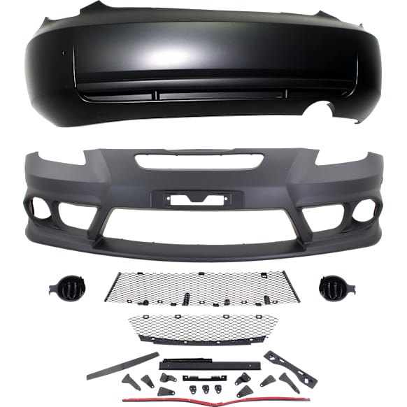 2003 Toyota Celica - Front and Rear Primed Bumper Cover, For Models with Action Package